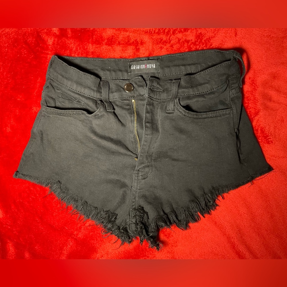 Black Jean Short Shorts